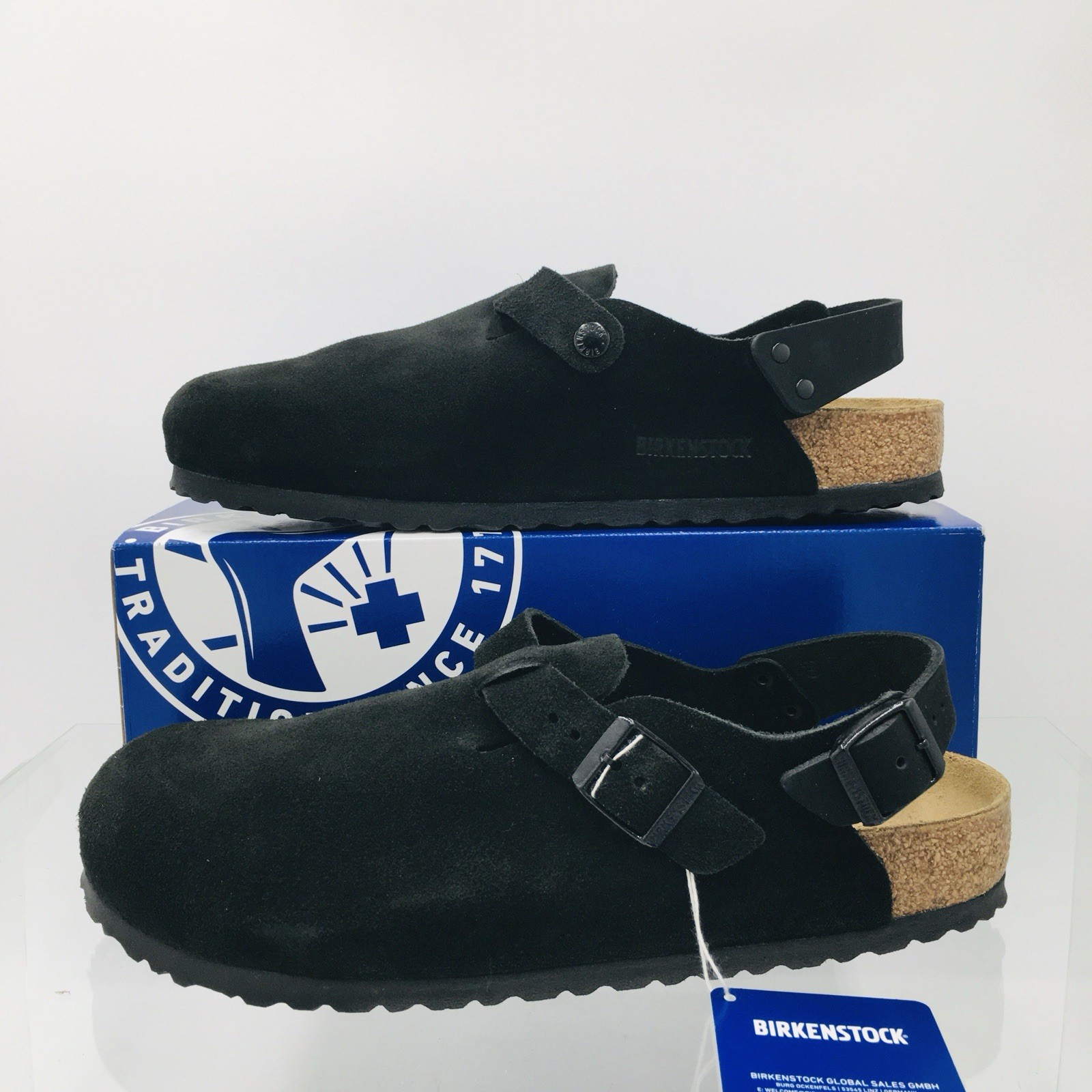 Birkenstock Tokio Mens Size US 11 EU 44 Regular- Clog Mules Shoes Black Suede