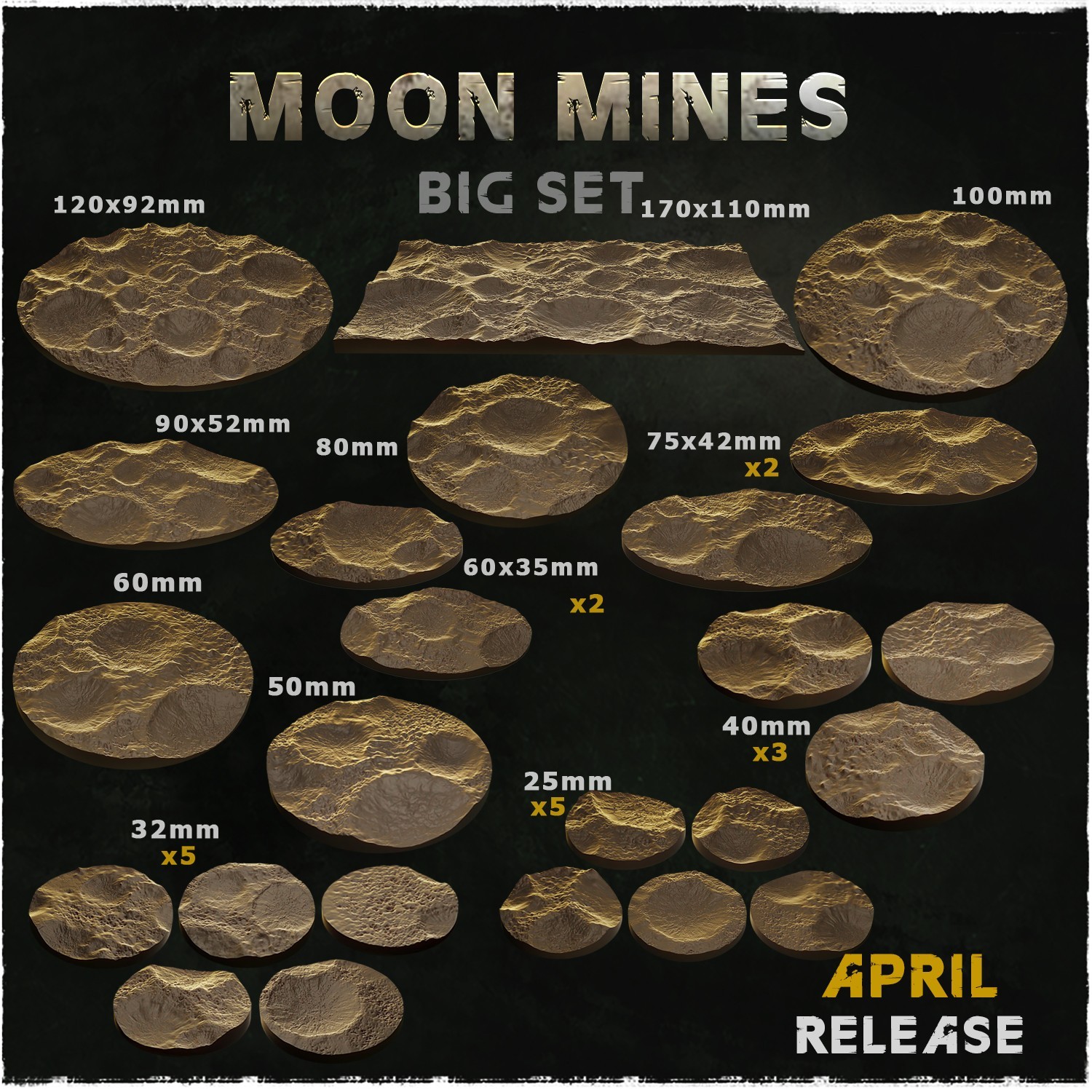 Moon Mines - Scenic Bases Wargame & RPG Miniatures 16k High Resolution Zabavka
