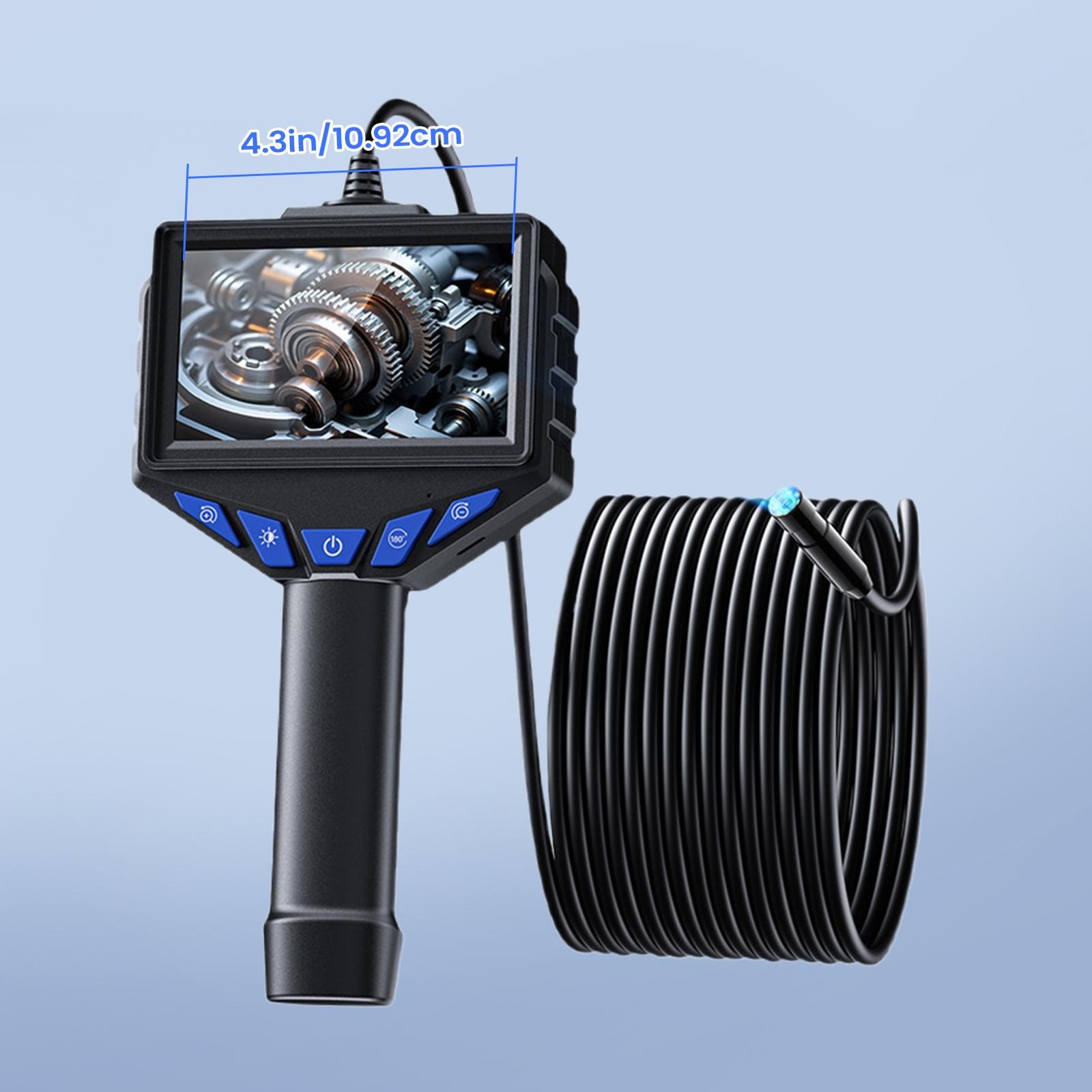Endoscope Camera Articulating Borescope 4.3" 178° Endoscope Inspection Camera