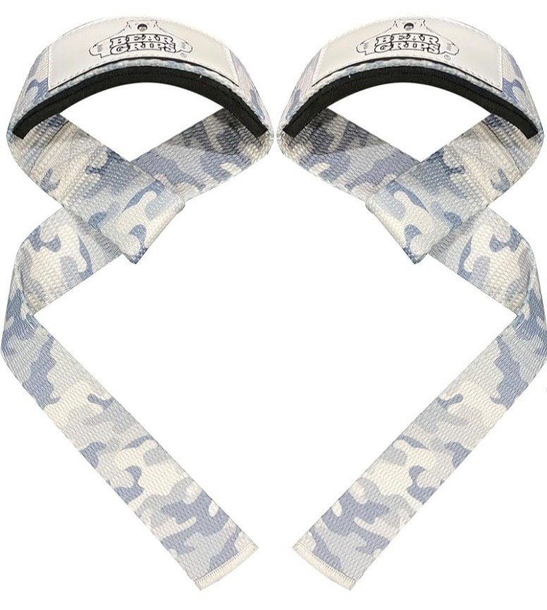 Bear Grip Wrist Strength Wraps. 2 Pack. Grey camouflage. New