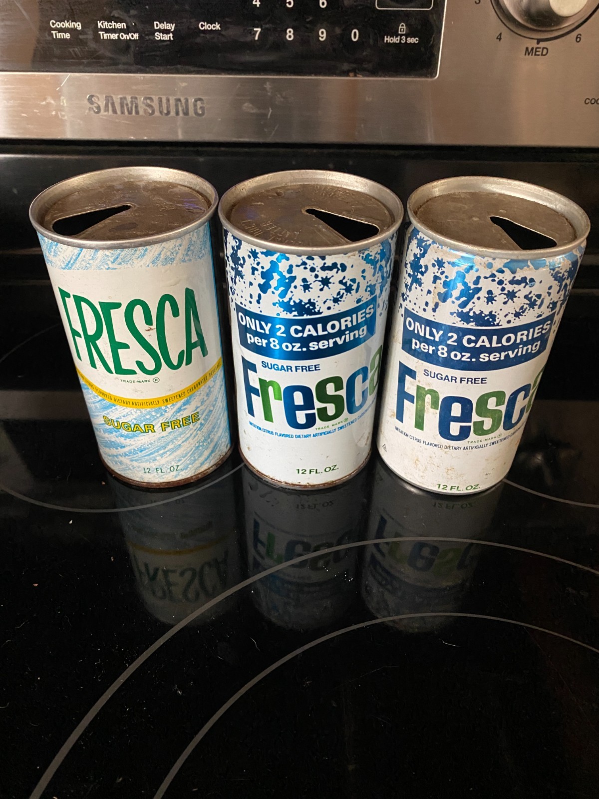 3 DIFFERENT FRESCA 12 oz. PULL TAB SODA CAN - NICE!!