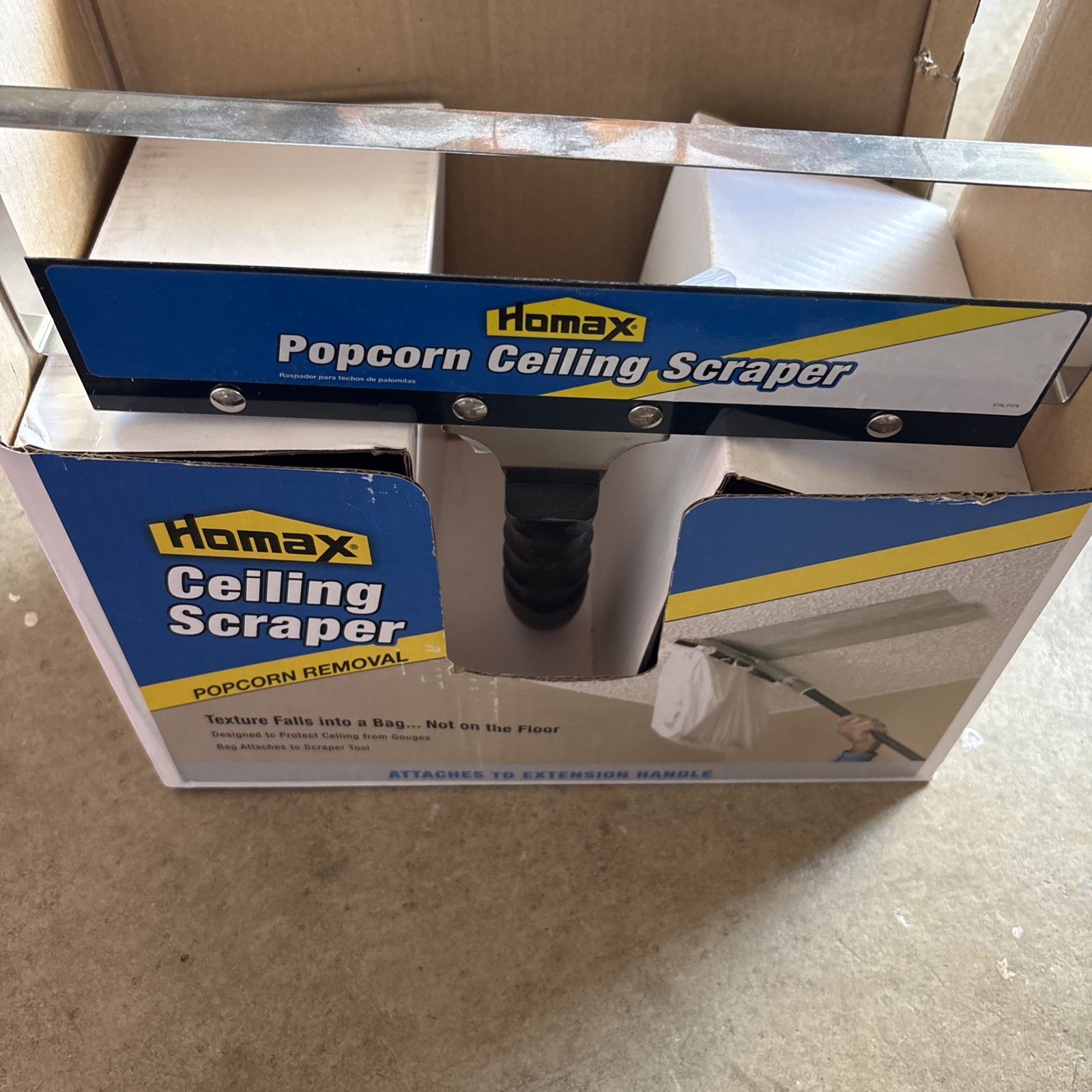 Ceiling Texture Scraper for Popcorn Ceiling Removal 12-Inch Metal Blade New