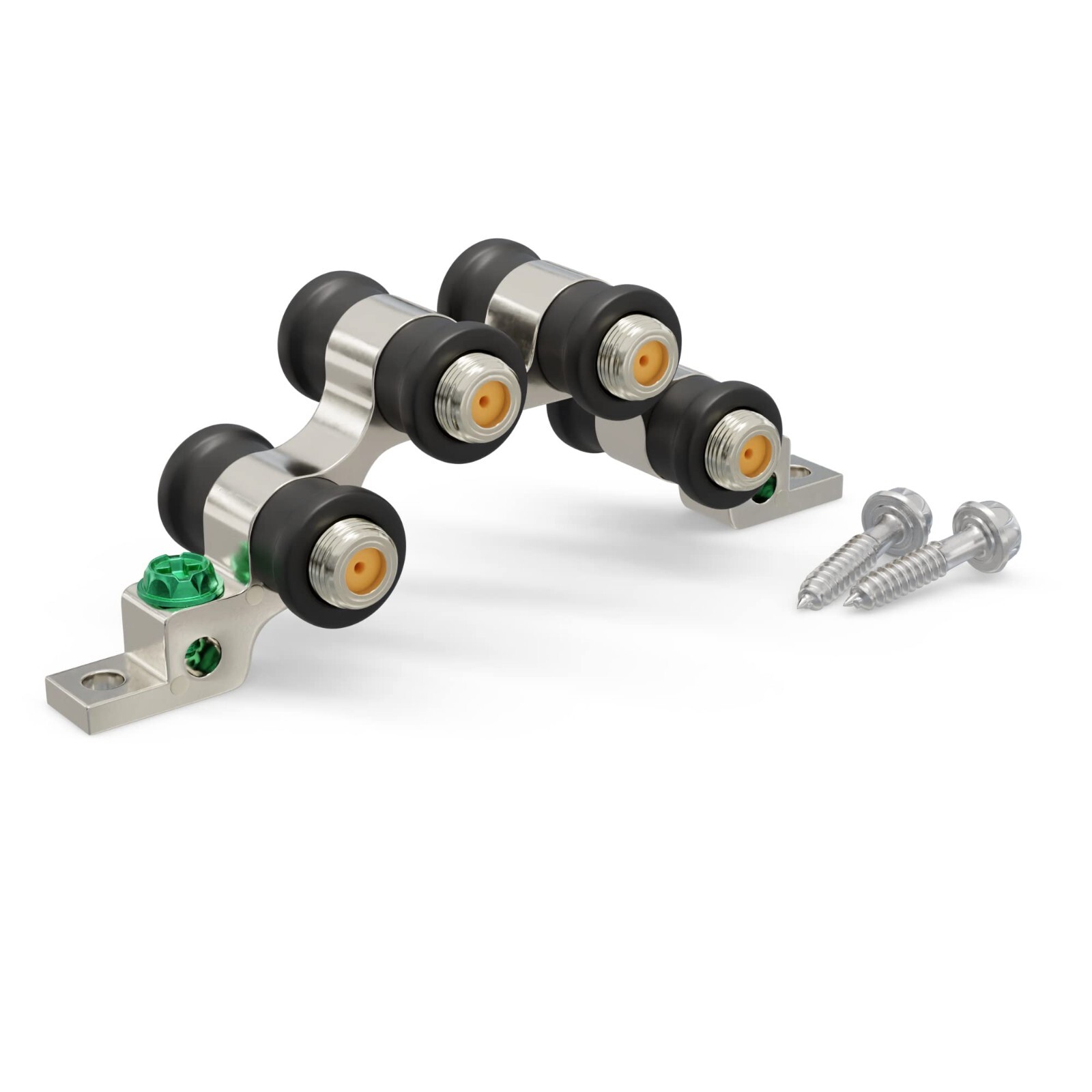 Quad Ground Block 3GHz Outdoor for RG6 RG59 Coax F81, with Weather Seals OTA FTA