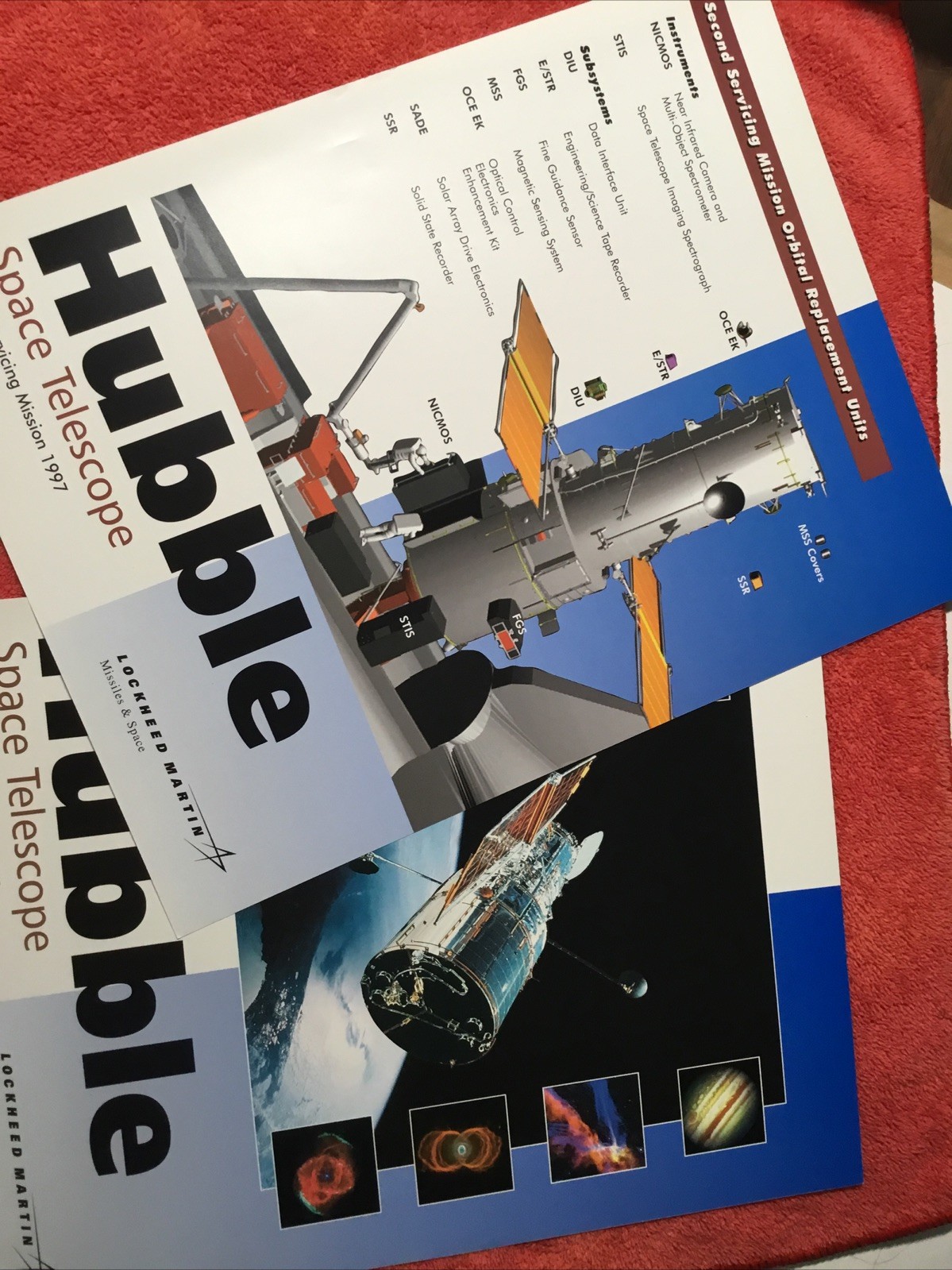 NASA Hubble Space Telescope Lockheed Martin 8.5x11 Info Card