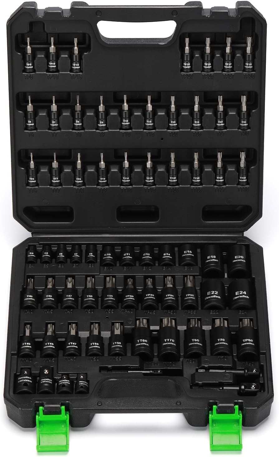 67Piece Torx Socket Set E Torx TT TP T Bits SAE Metric Drive Kit Chrome Vanadium