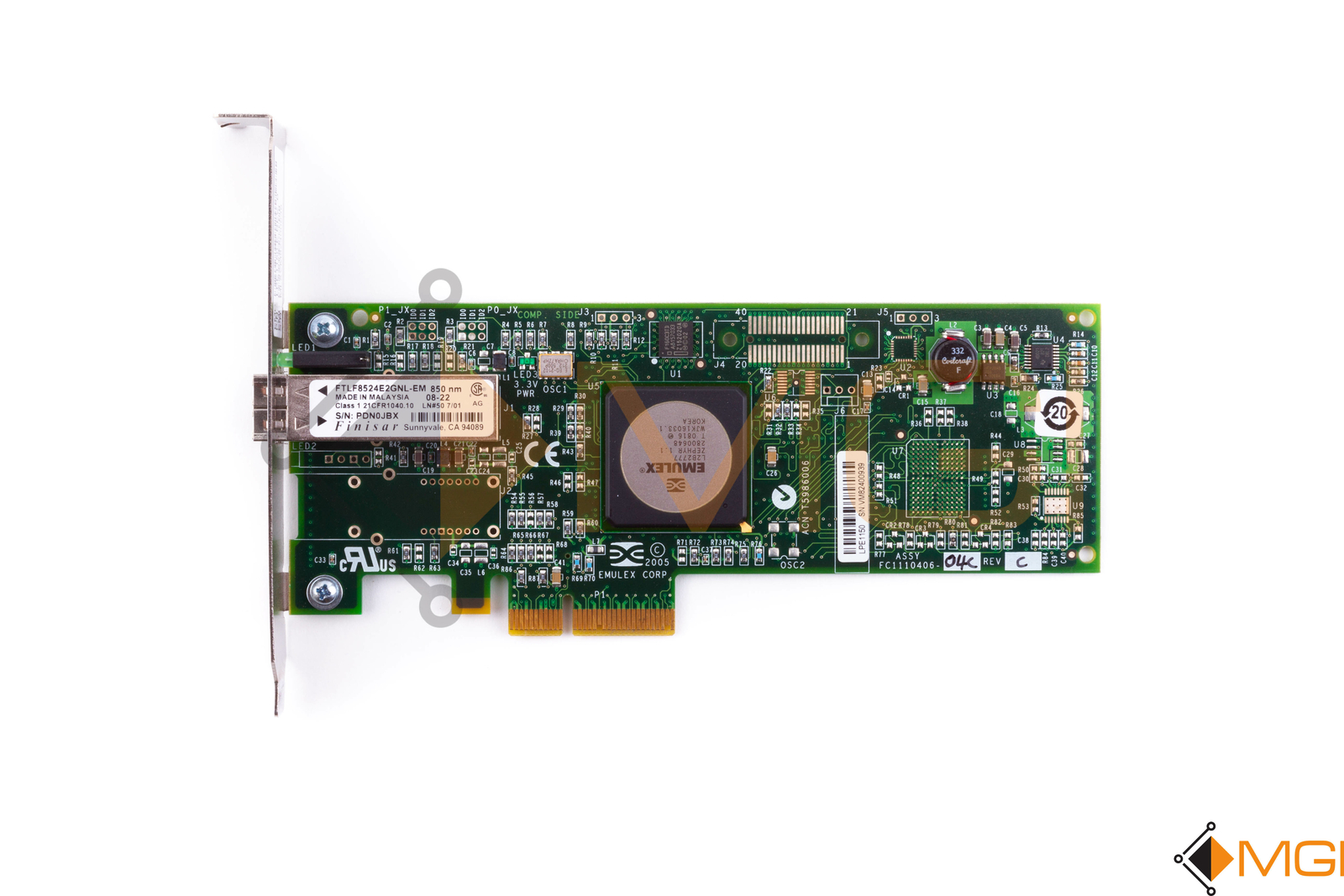DELL CD621 LPE1150-E PCIe x4 4GB FC SINGLE PORT HBA NETWORK CARD HIGH PROFILE