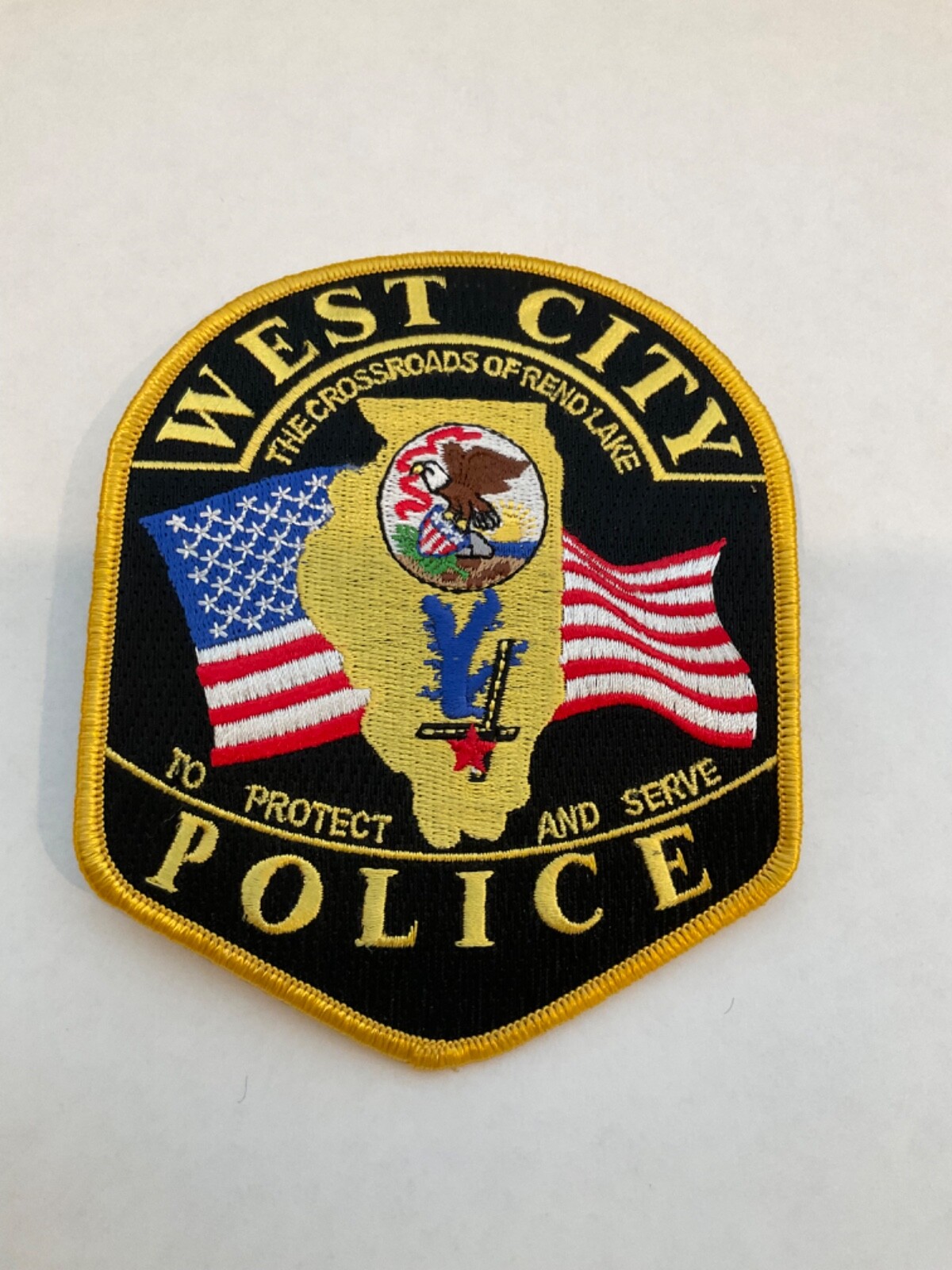 Colorful West City Police State Illinois IL