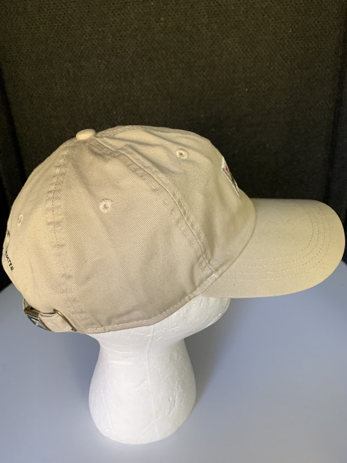 3M Open Minneapolis Beige Golf Hat. Adjustable Strap Back Patch Logo Post It