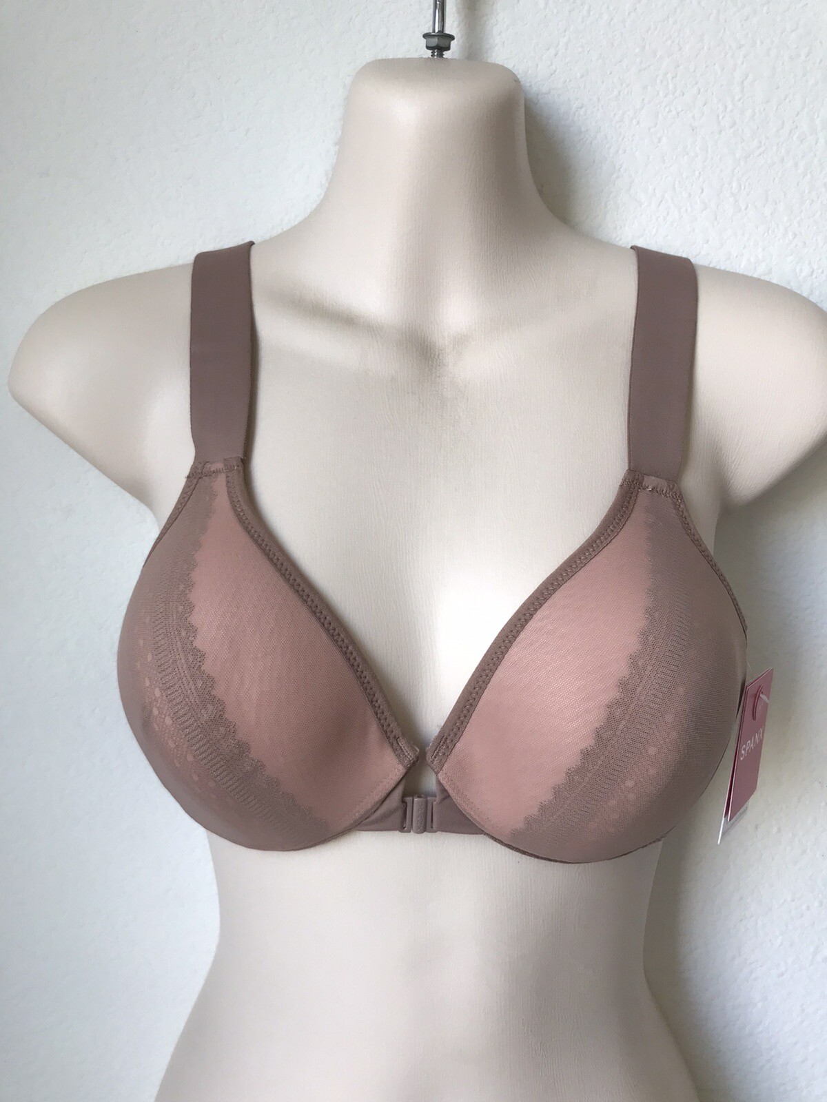WOMEN'S SPANX BRALLELUJAH CAFE AU LAIT/VINTAGE ROSE ILLUSION  BRA 32C NWT