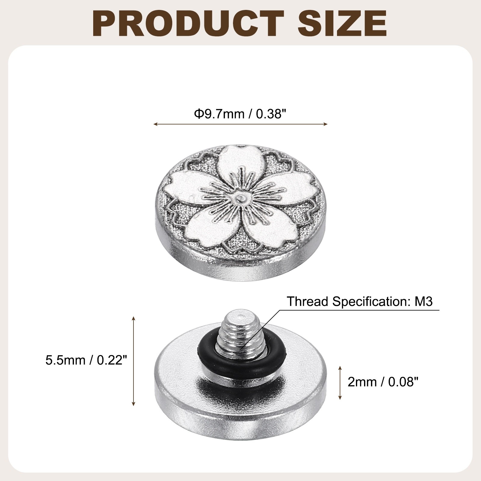 Shutter Button (Silver) Camera Soft Release Button Threaded, for Fuji