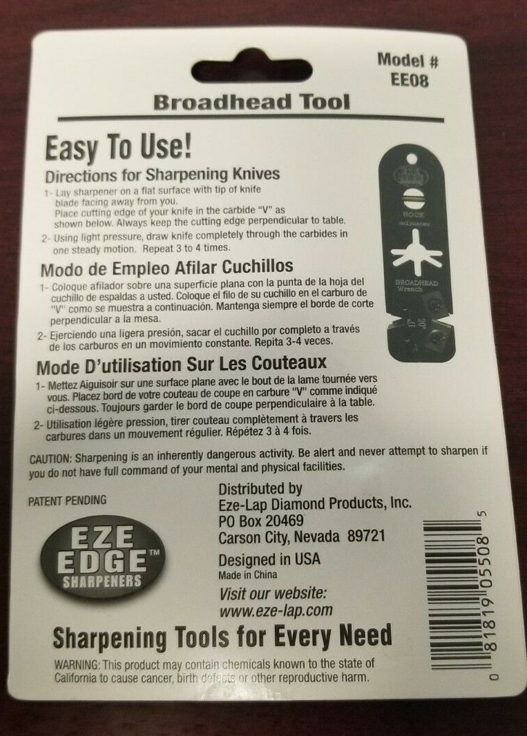 EZE Edge Broadhead Tool Model# EE08