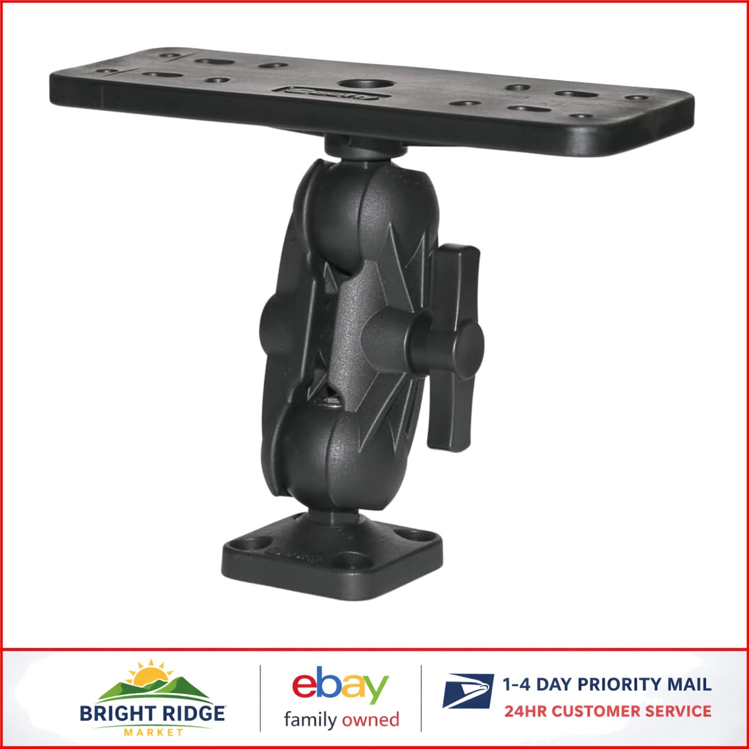Mounting Plate for Fish Finders - Secure and Versatile Vehicle Compatibility