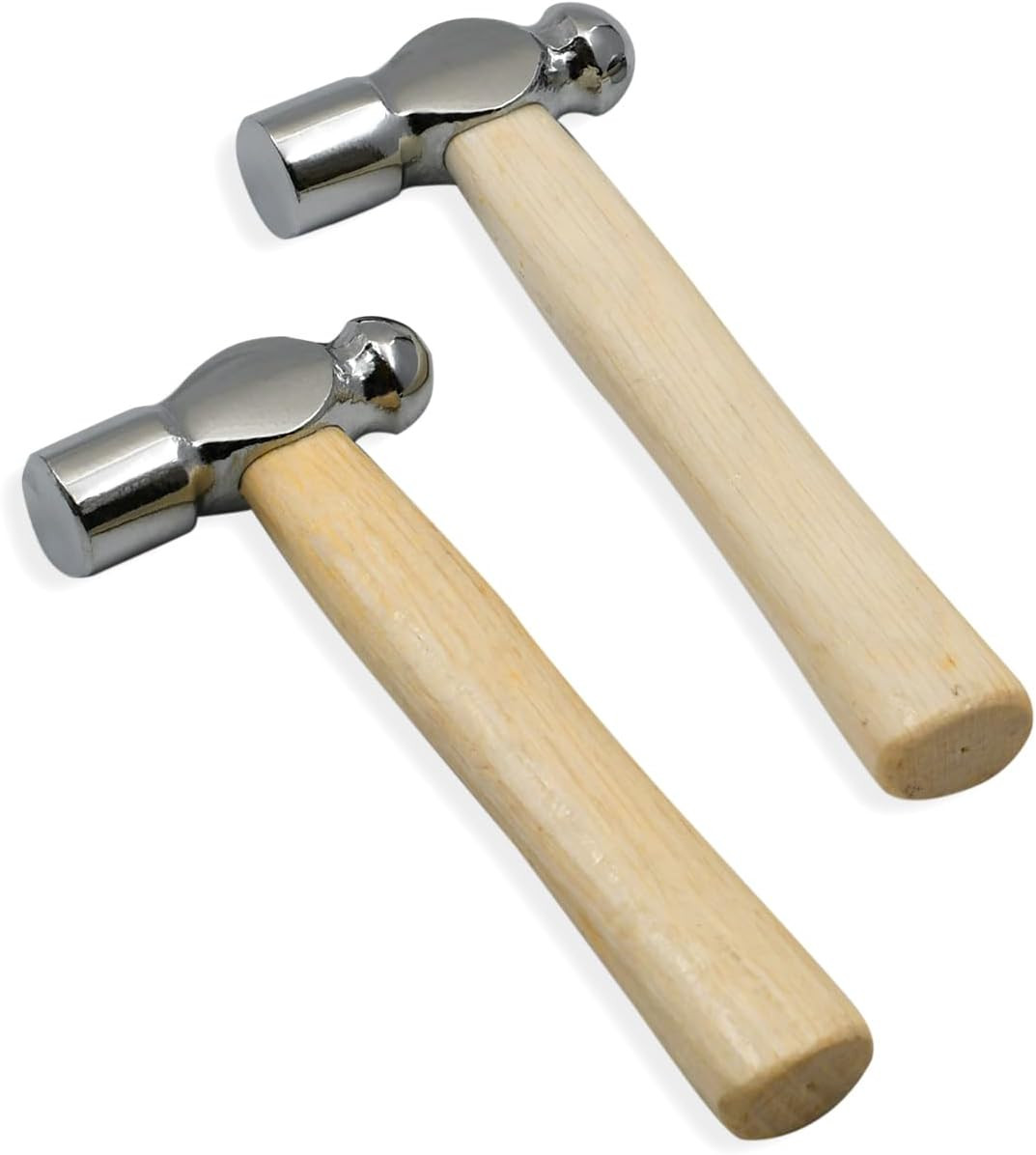 Mini Wooden Handle round Head Hand Hammer,2 PCS Reinforced Ball Hammers,Round He