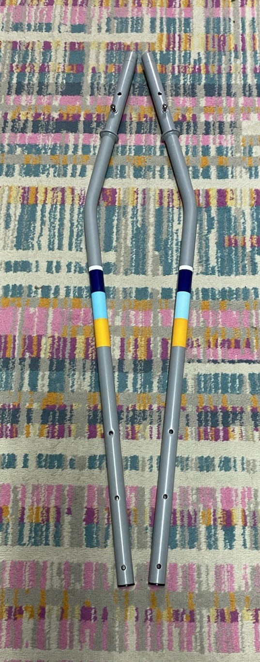 2 Aeroski Side Curved Middle Poles REPLACEMENT PIECES ONLY