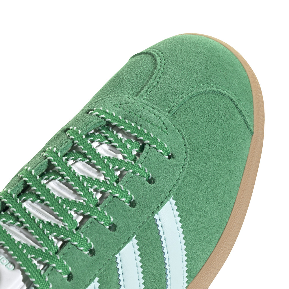 adidas Gazelle Indoor Lace Up Womens Green Sneakers Casual Shoes JH7218