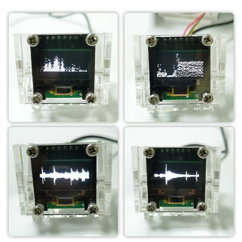 0.96 " OLED Music Spectrum Display Analyzer Audio Level Indicator w/ Case NEW