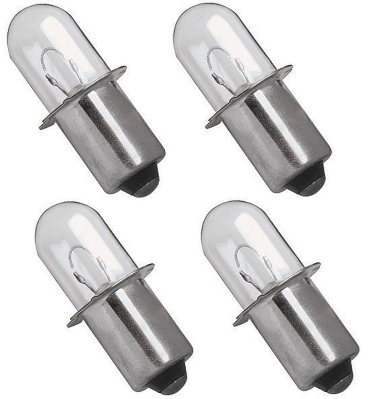 (4) 18 Volt Flashlight Replacement Xenon Bulbs for SKIL Model 2897 1619P05627