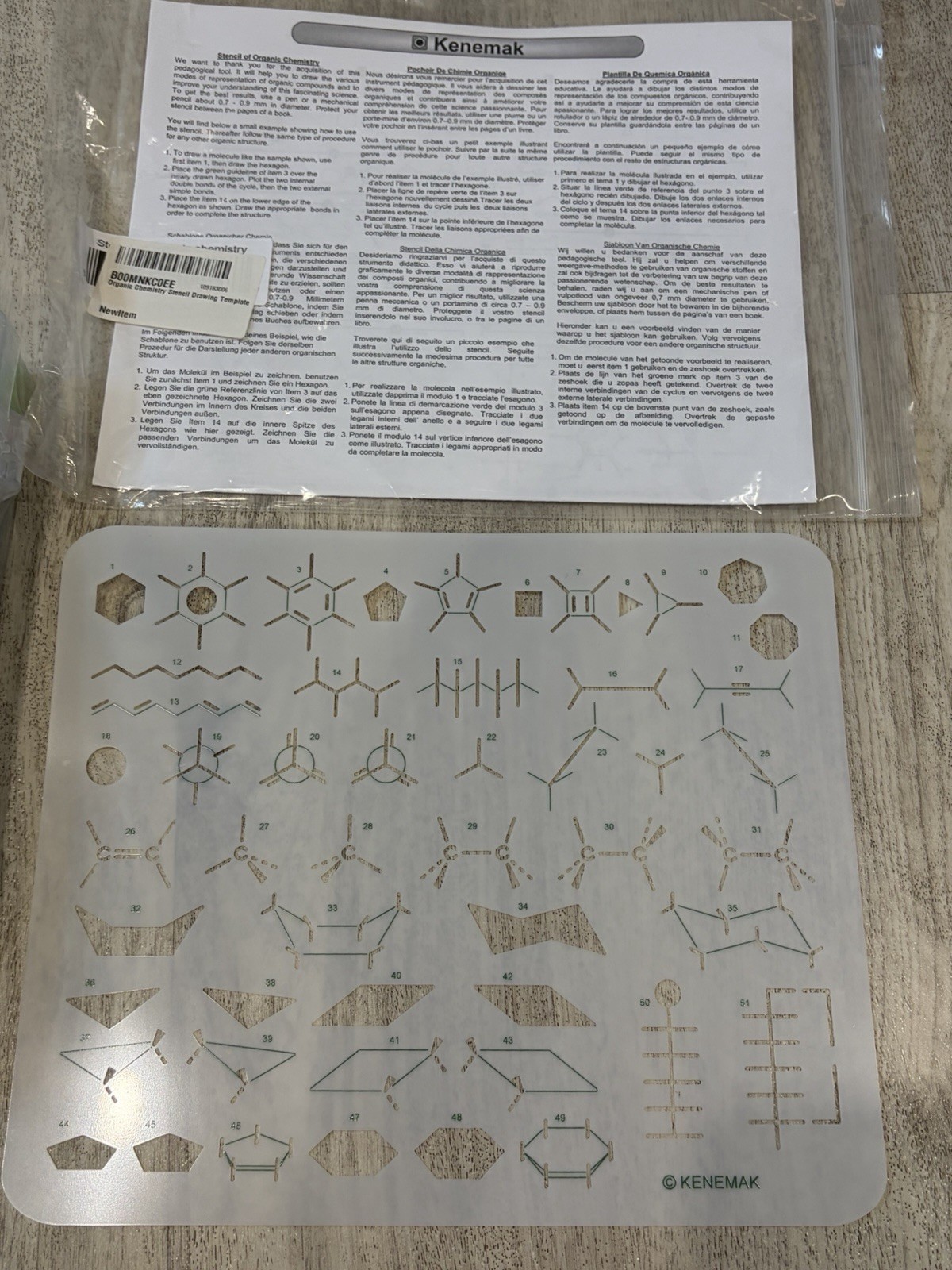 NEW Mega Molecules Organic Chemistry molecular model set AND Stencil Template