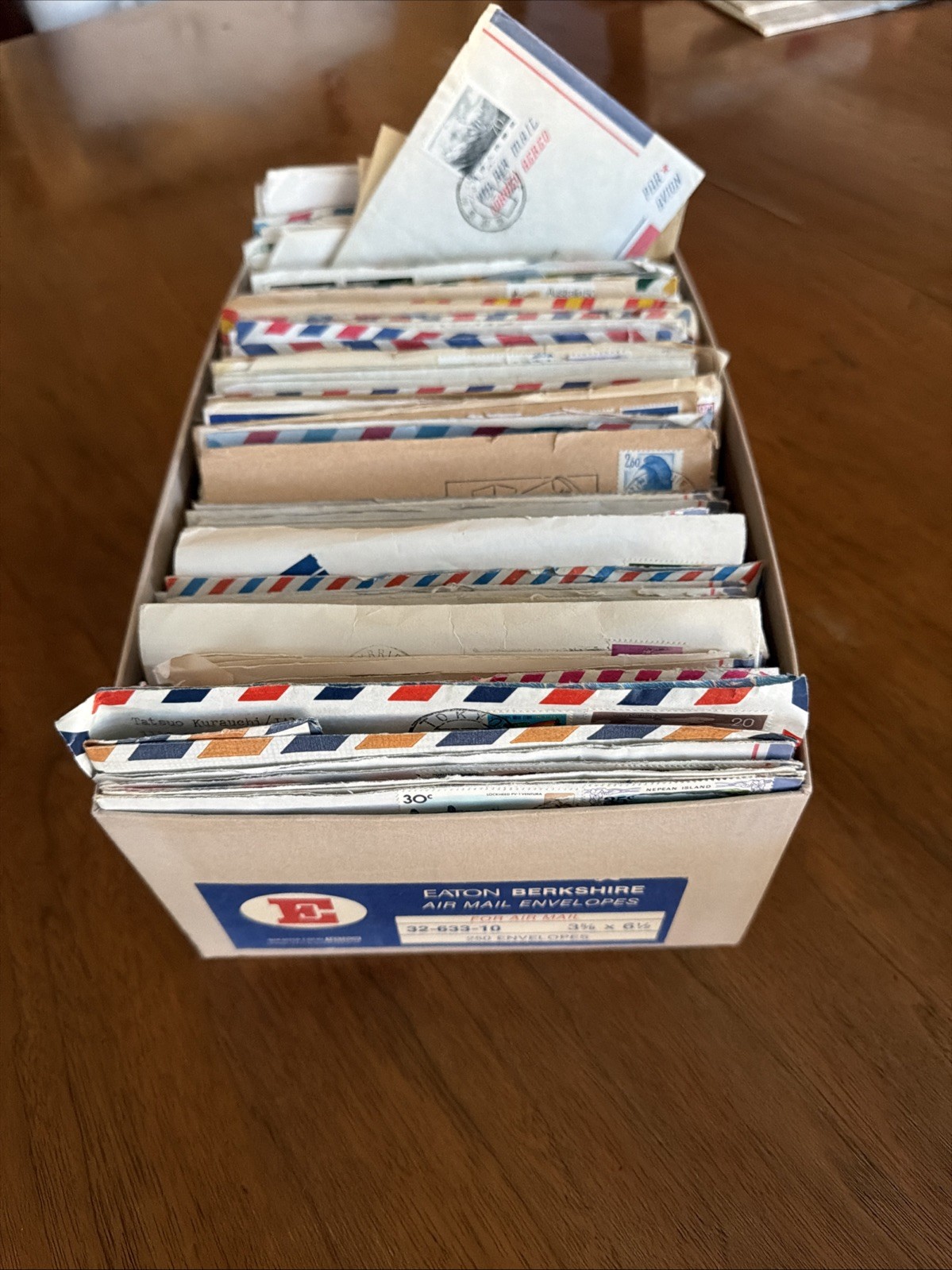 Box Full Canceled Vintage Stamp Collection Foreign 1970’s 80’s Ham Radio QSL