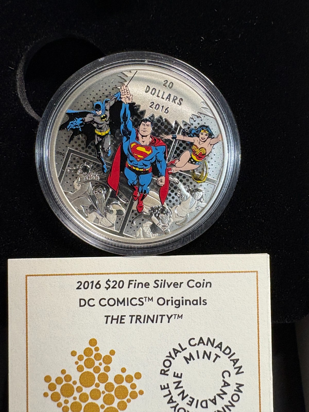 2016 Canada "DC Comics Trinity" .999 1 Oz Silver 20 Dollar Coin Gem Proof in OGP