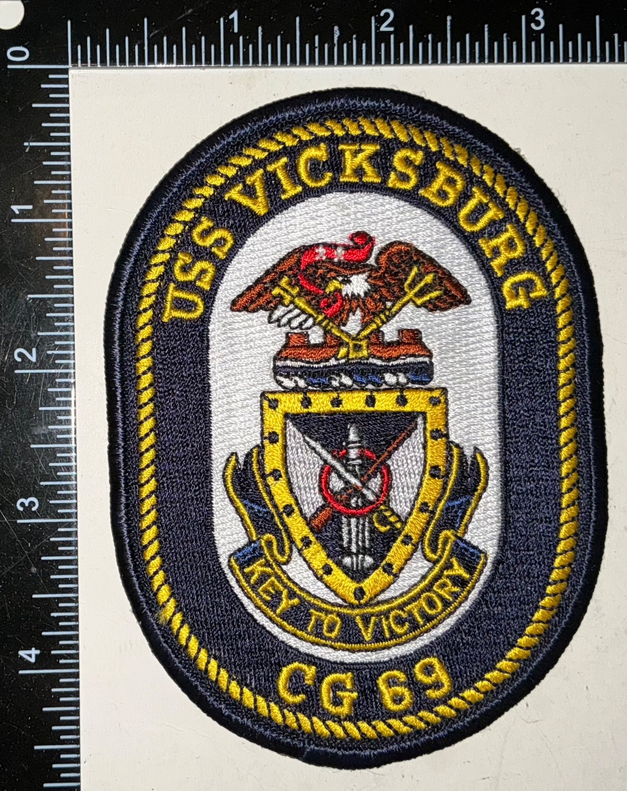 Cold War USN US Navy USS Vicksburg CG-69 Ship Patch