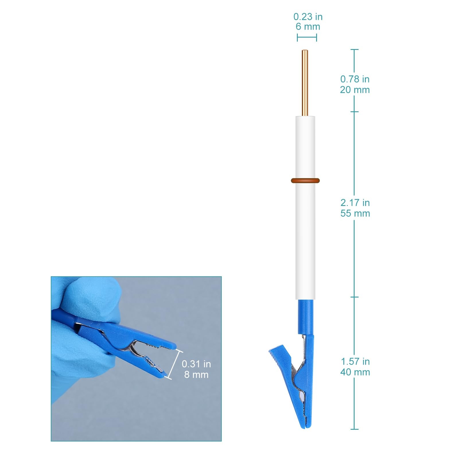 Electrode Holder, Multi-Purpose Electrode Clip with Plastic Protective Sleeve...