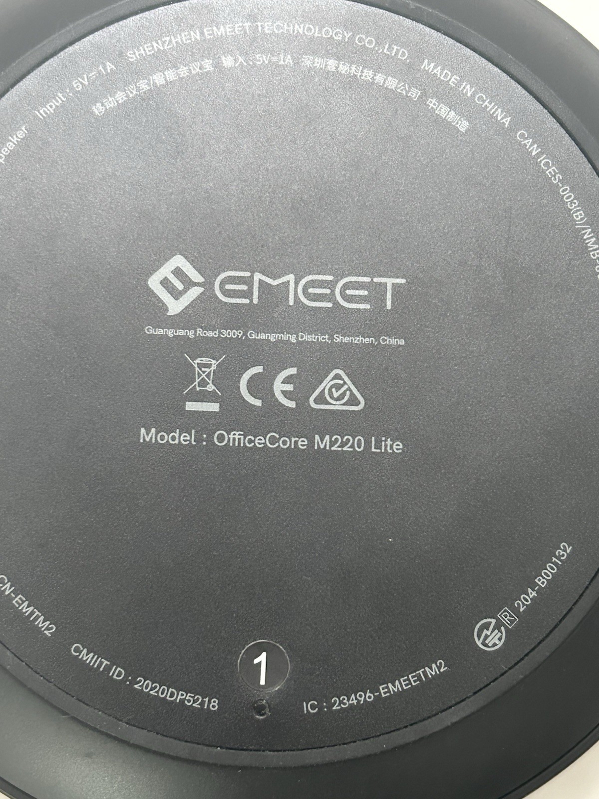 EMeet OfficeCore M220 Lite Wireless Speakerphone Black (2 Pack)