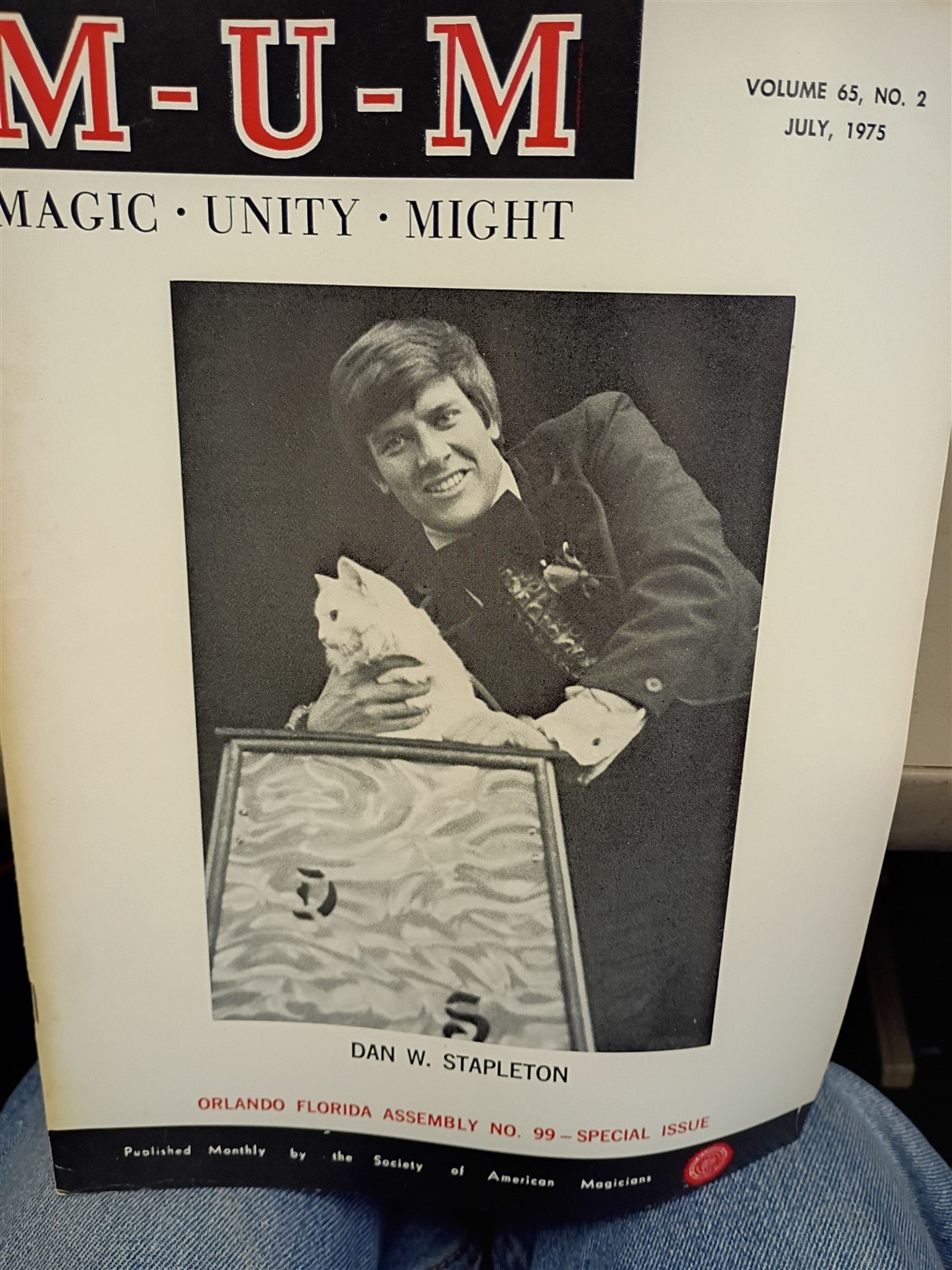Dan W. Stapleton MUM Society of American Magicians Magazine Issue July 1975 #13