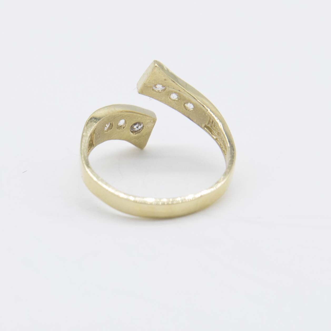 Sideways Toe Ring Solid Real 10K Yellow Gold