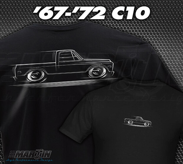 C-10 Chevy / GMC Truck T-Shirt Chevrolet C10 Shortbed 67 1968 1969 1970 1971 72
