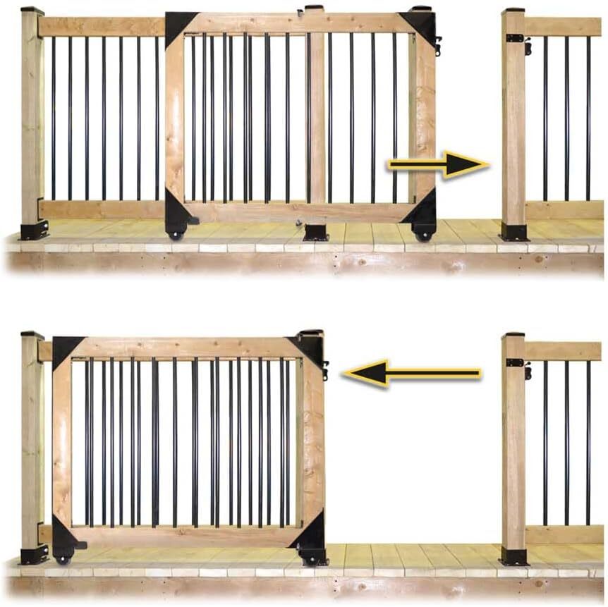 Pylex 11052 11070 Sliding Gate Kit, Black，Contemporary，Steel