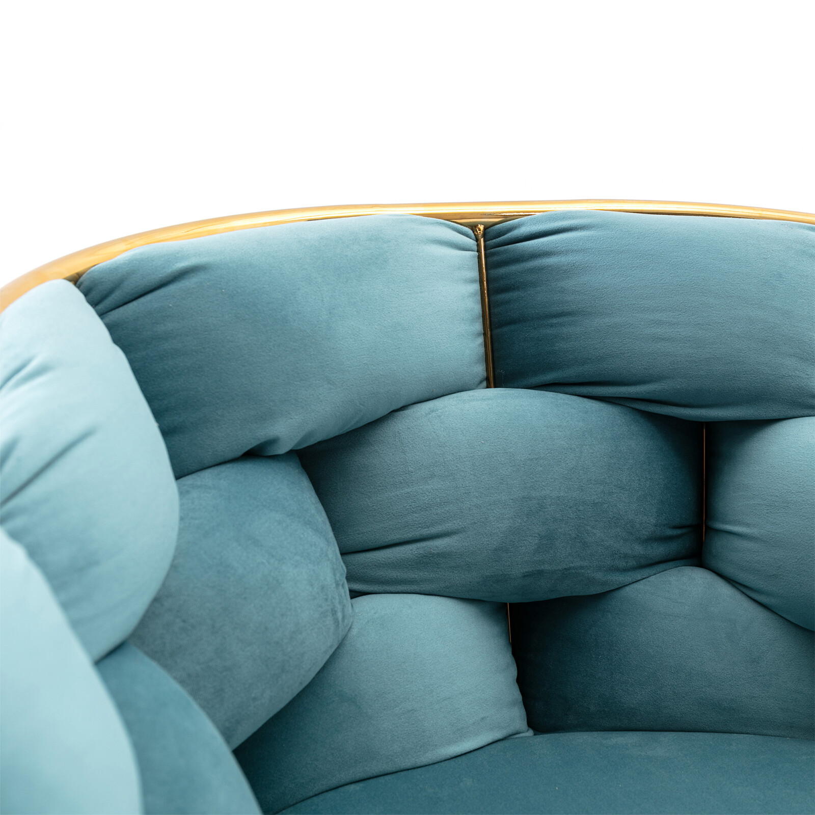 Modern Velvet Leisure Chair Single Sofa for Bedroom Dresser Stool Blue
