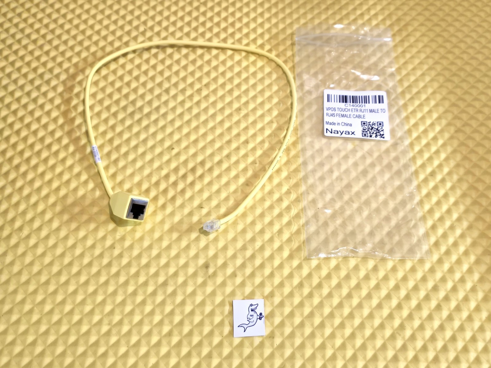 NAYAX VPOS CREDIT CARD READER ETHERNET RJ11 MALE to RJ45 FEMALE CABLE - 24"