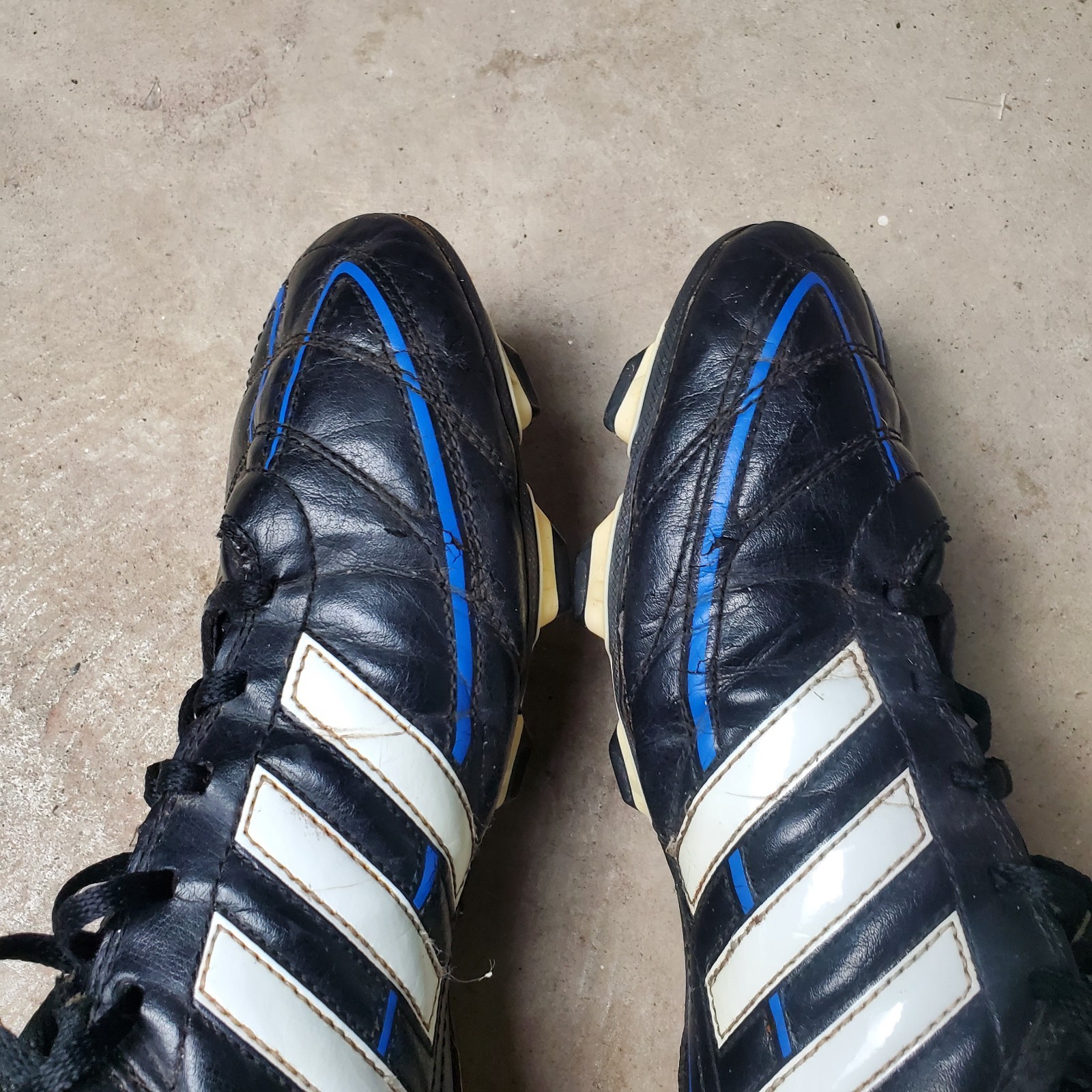 Adidas Davicto IV FG TRX Cleats Men's 12 Black Leather Soccer Athletic V22575