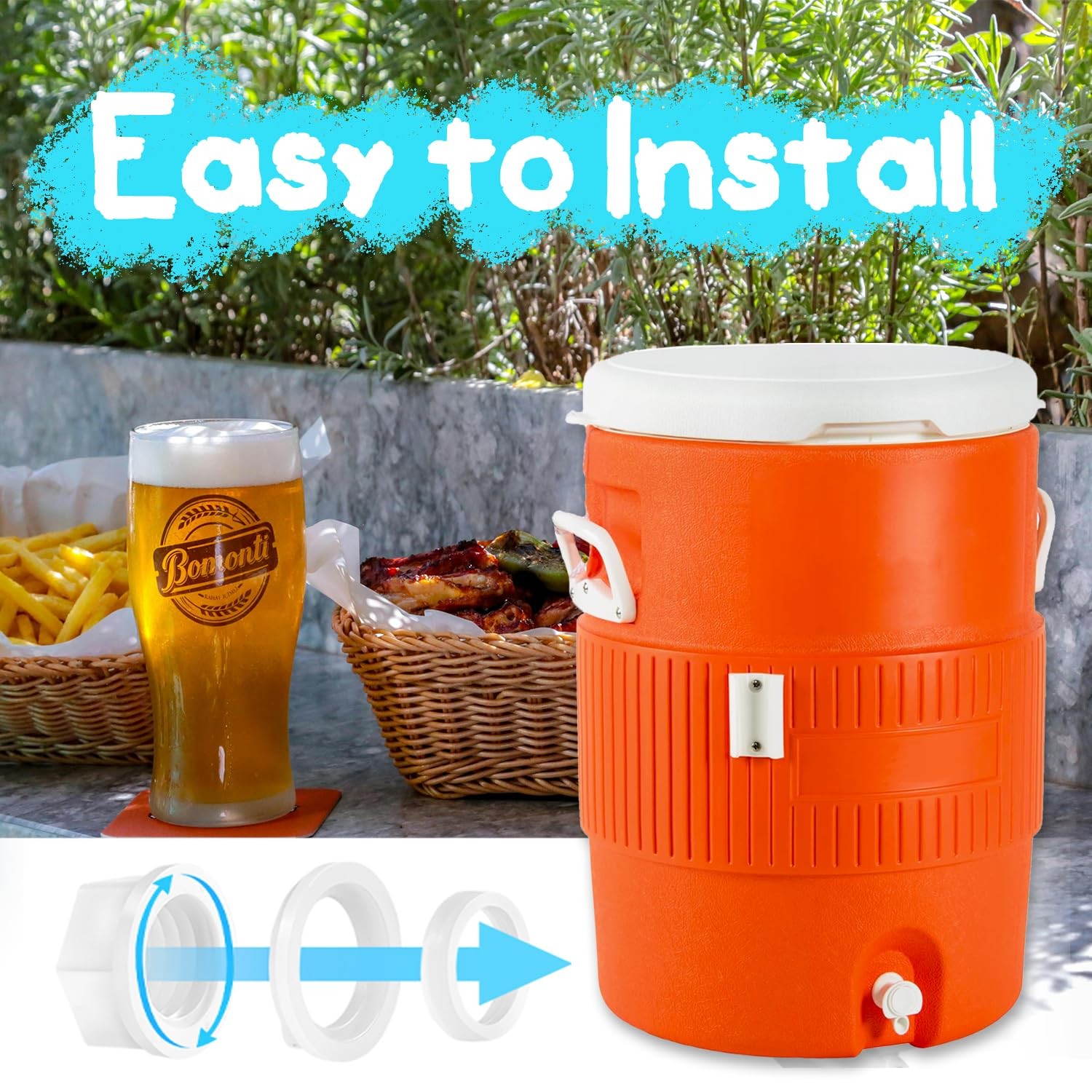 4 Pack Upgrade PushButton Cooler Spigot Replacement Igloo 210 Gallon Jug