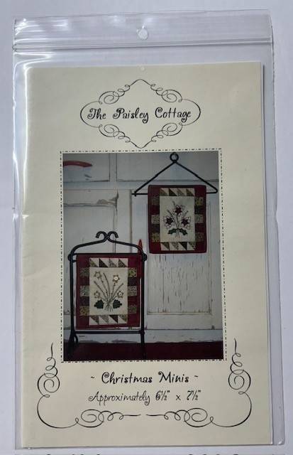 Christmas Mini's Quilt  Pattern Embroidery Wool Applique fabric Sew NEW