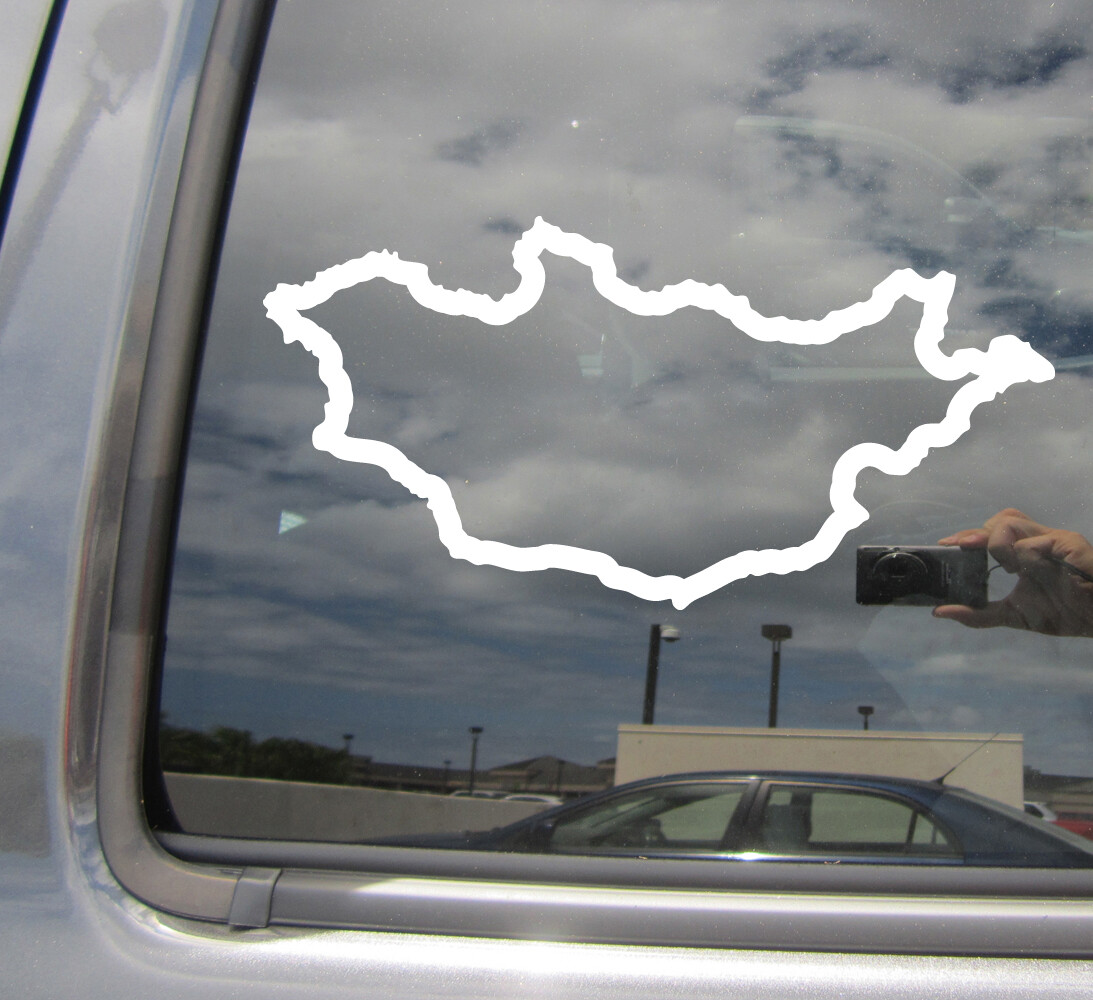 Mongolia Country Outline Car Truck Bumper Window Vinyl Decal Sticker 07215
