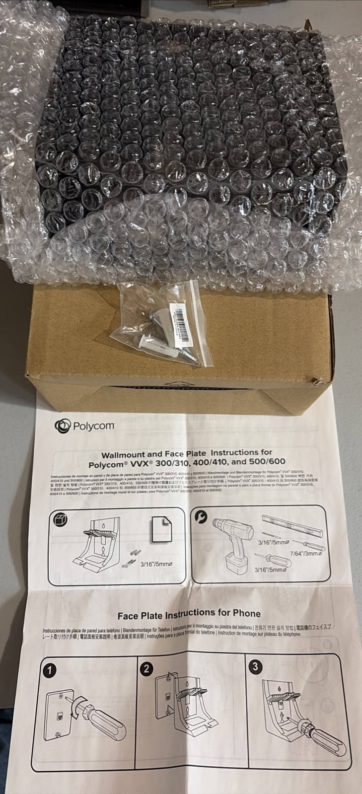 HP 89D23AA Poly Mounting Bracket for Telephone- NEW
