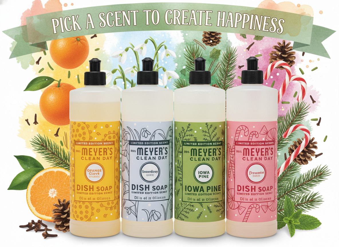 Mrs. Meyer's Clean Day Orange Clove-Snowdrop-Pine-Peppermint- Scent Liquid Soap