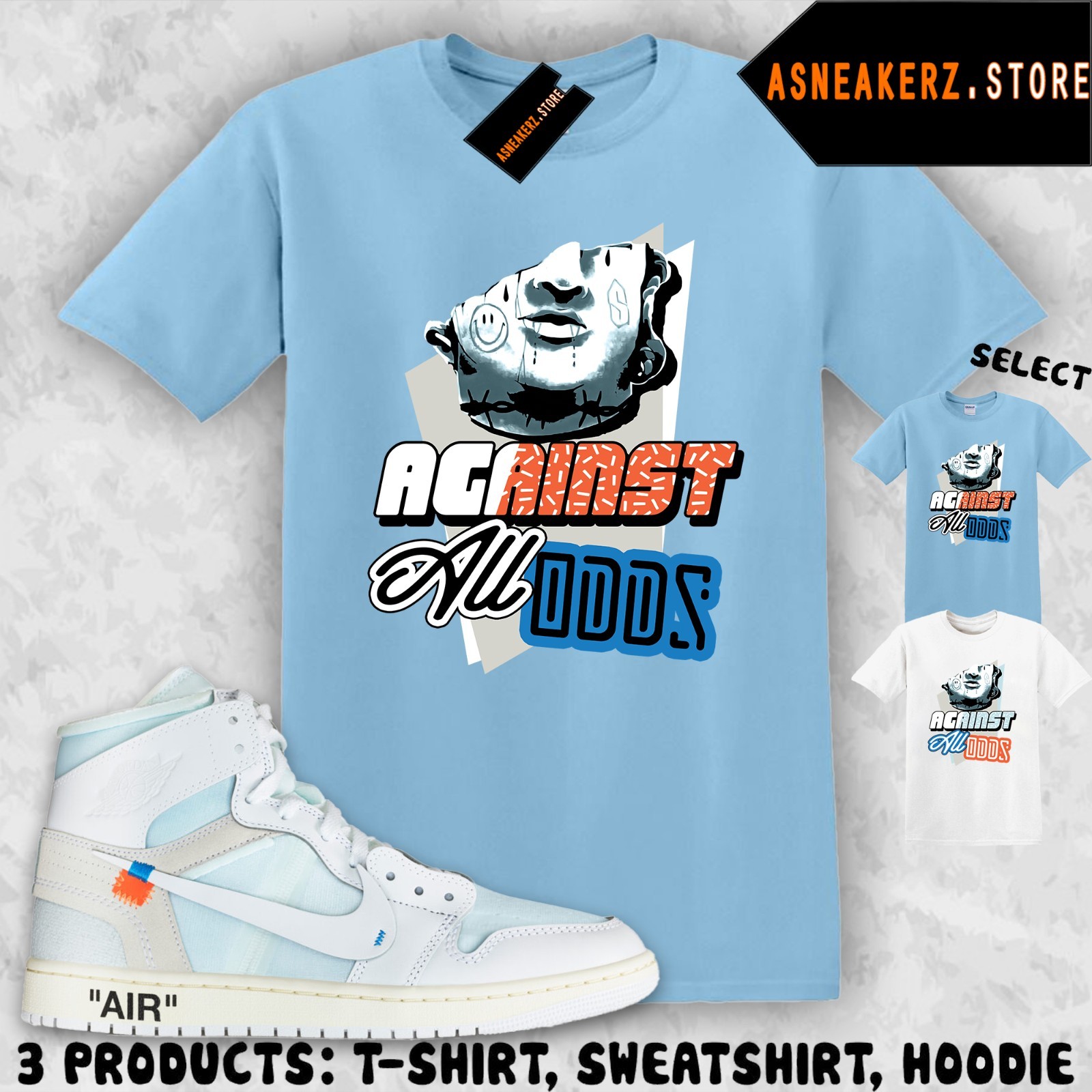 Shirt Match V.A.A. AJ 1 High Alaska 2026 Sneaker Matching Tee Against All Odds