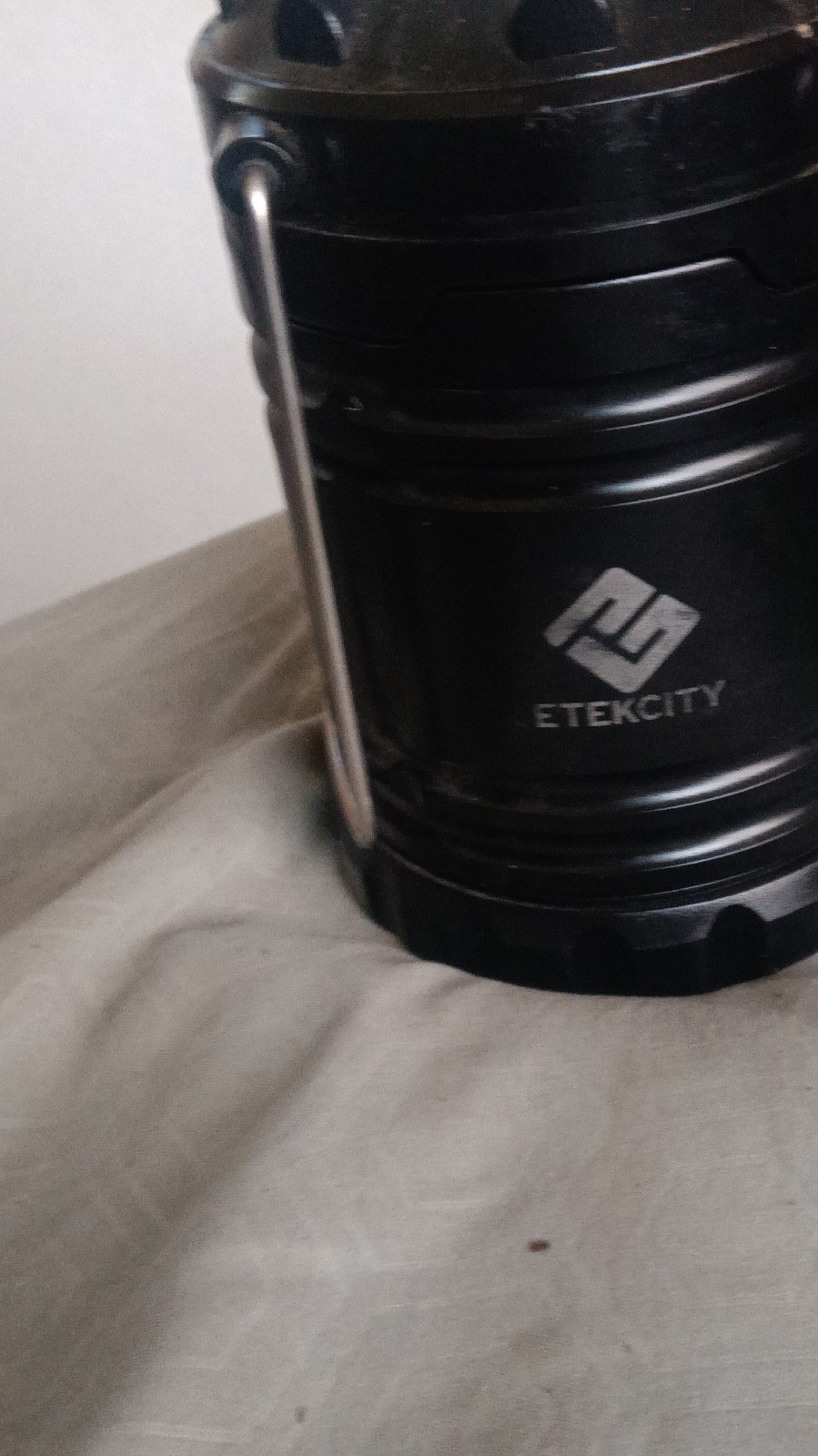 Etekcity LED Cordless Handheld Portable Battery Lantern Black Plastic Metal