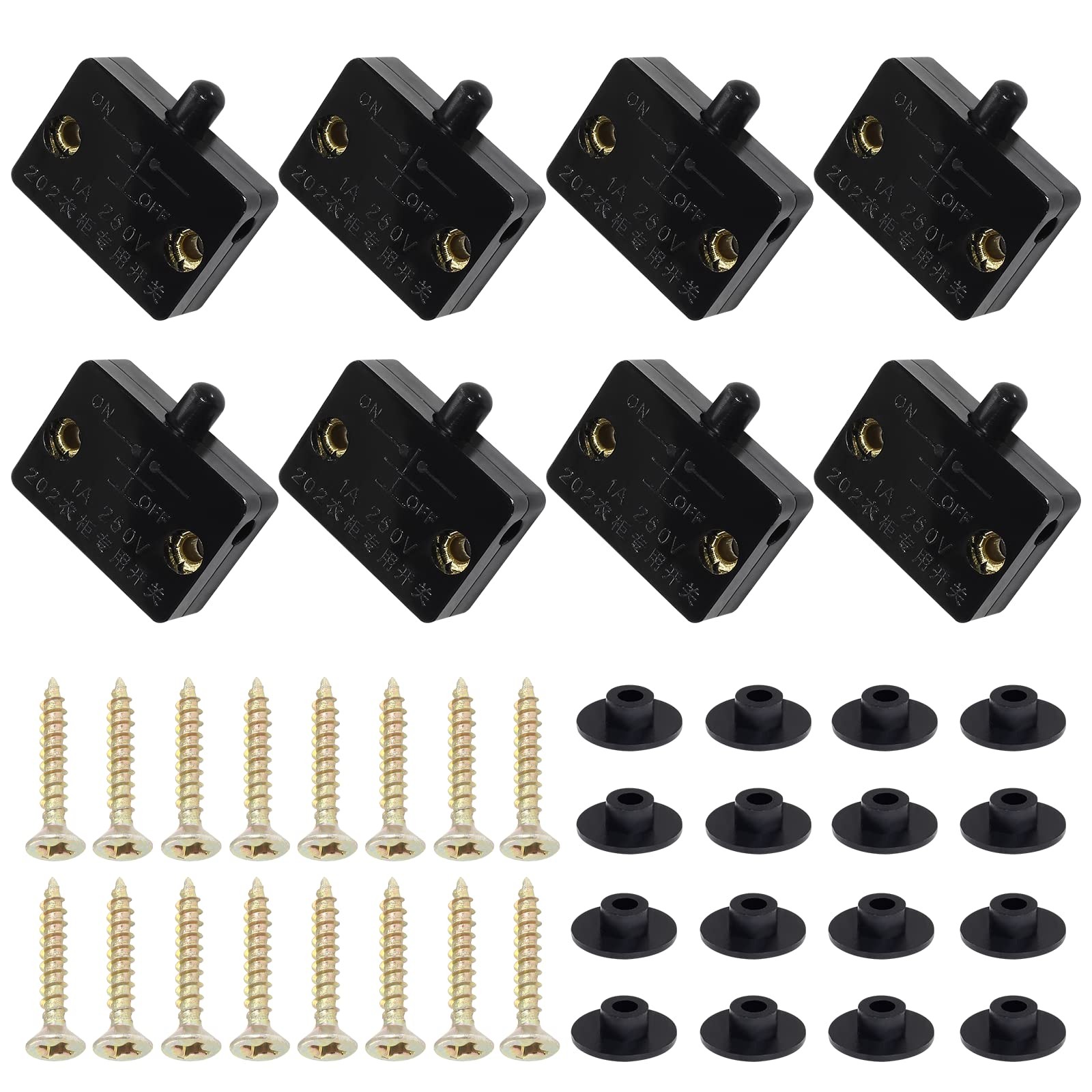 8 Pcs Cabinet Door Touch Light Switch