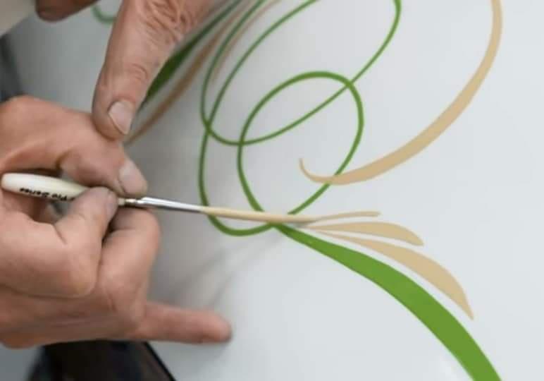 PREMIUM  *Real Hair* # 3 PROFESSIONAL Scrolling Pinstriping Brush - "PRO'S KNOW"