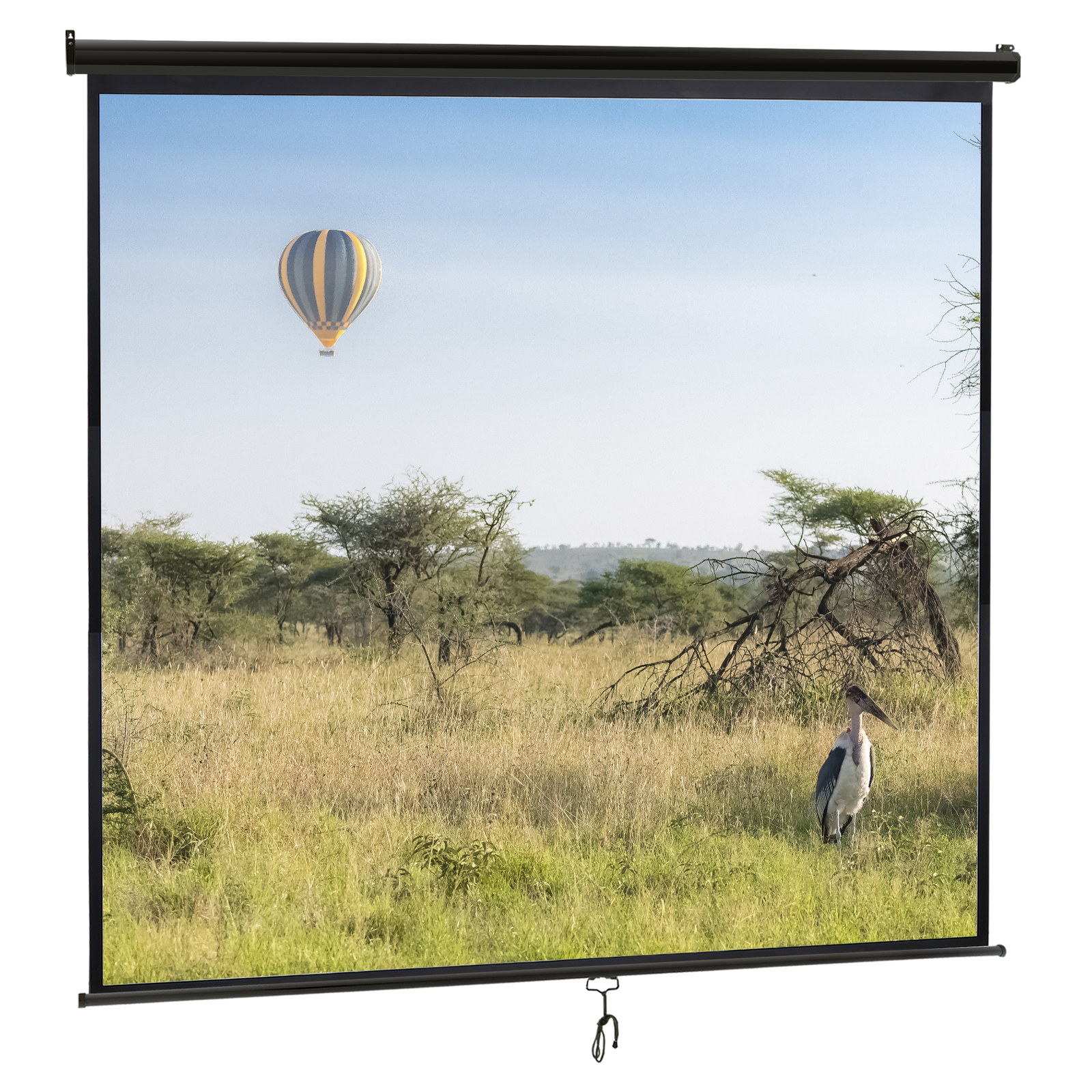 120 inch 1:1 Projector Screen Portable Projection Screen HD Home Theater Black