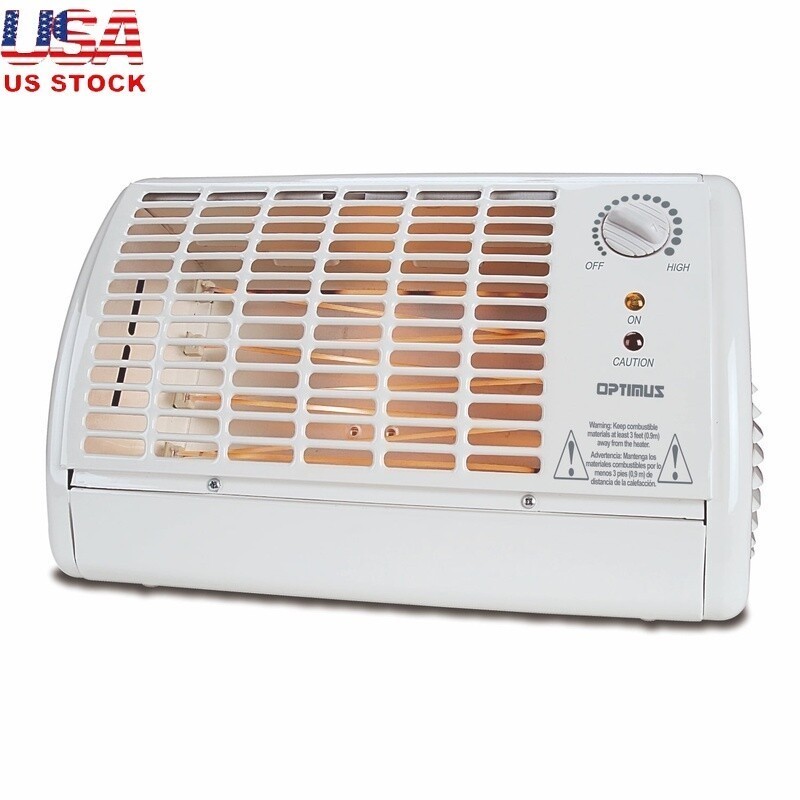Portable Radiant Heater 1320W Electric Indoor Fan Forced Thermostat Safety New