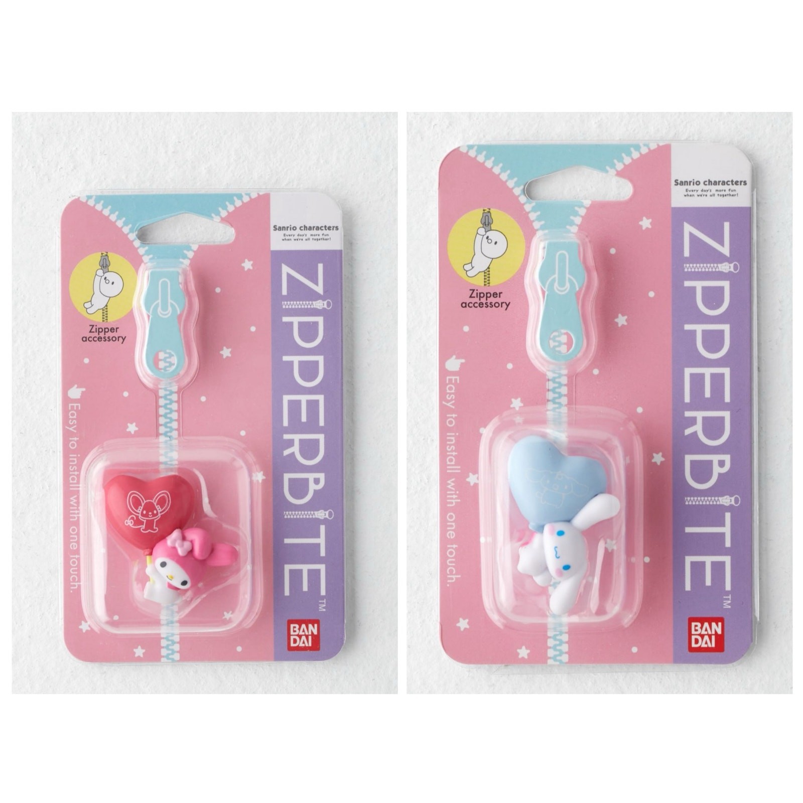 Sanrio Zipperbite My Melody Cinnamaroll Zipper Charm Accessory Bundle Easter NEW