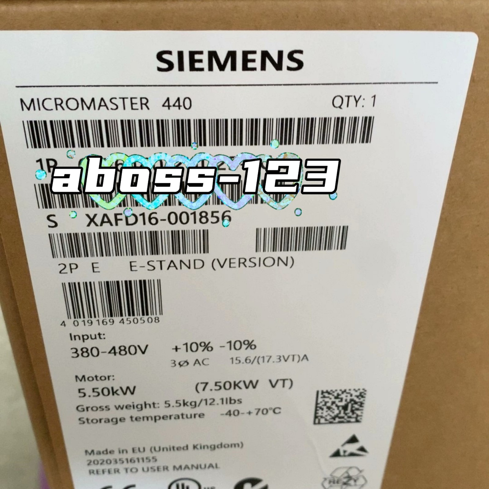Siemens 6SE6440-2UD25-5CA1 frequency converter#1pcs New In Box