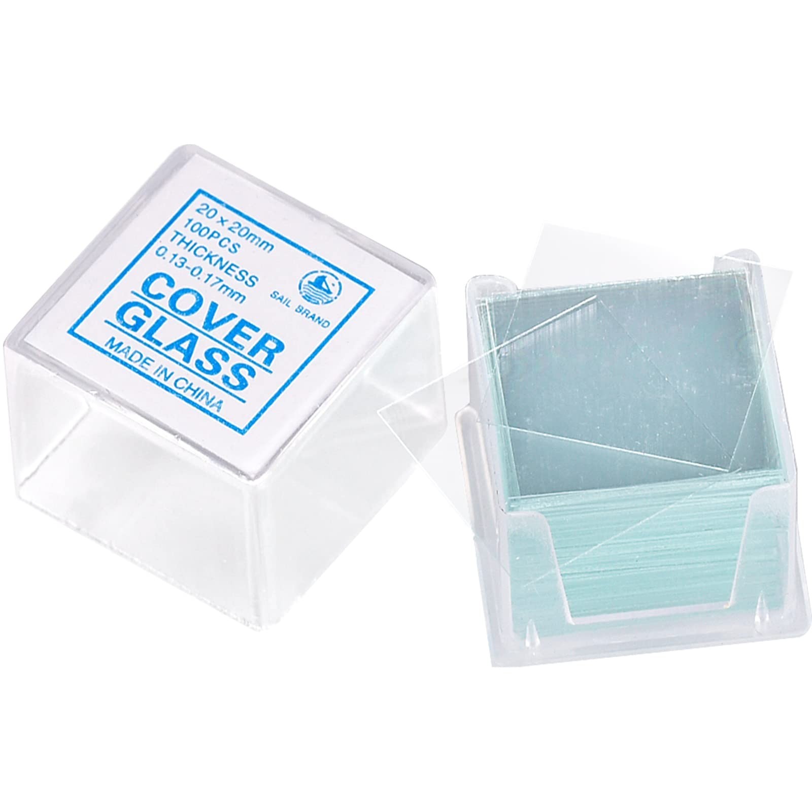 50 Pieces Microscope Slides and 100pcs Pre-Cleaned 20mm x 20mm Microscope Cov...