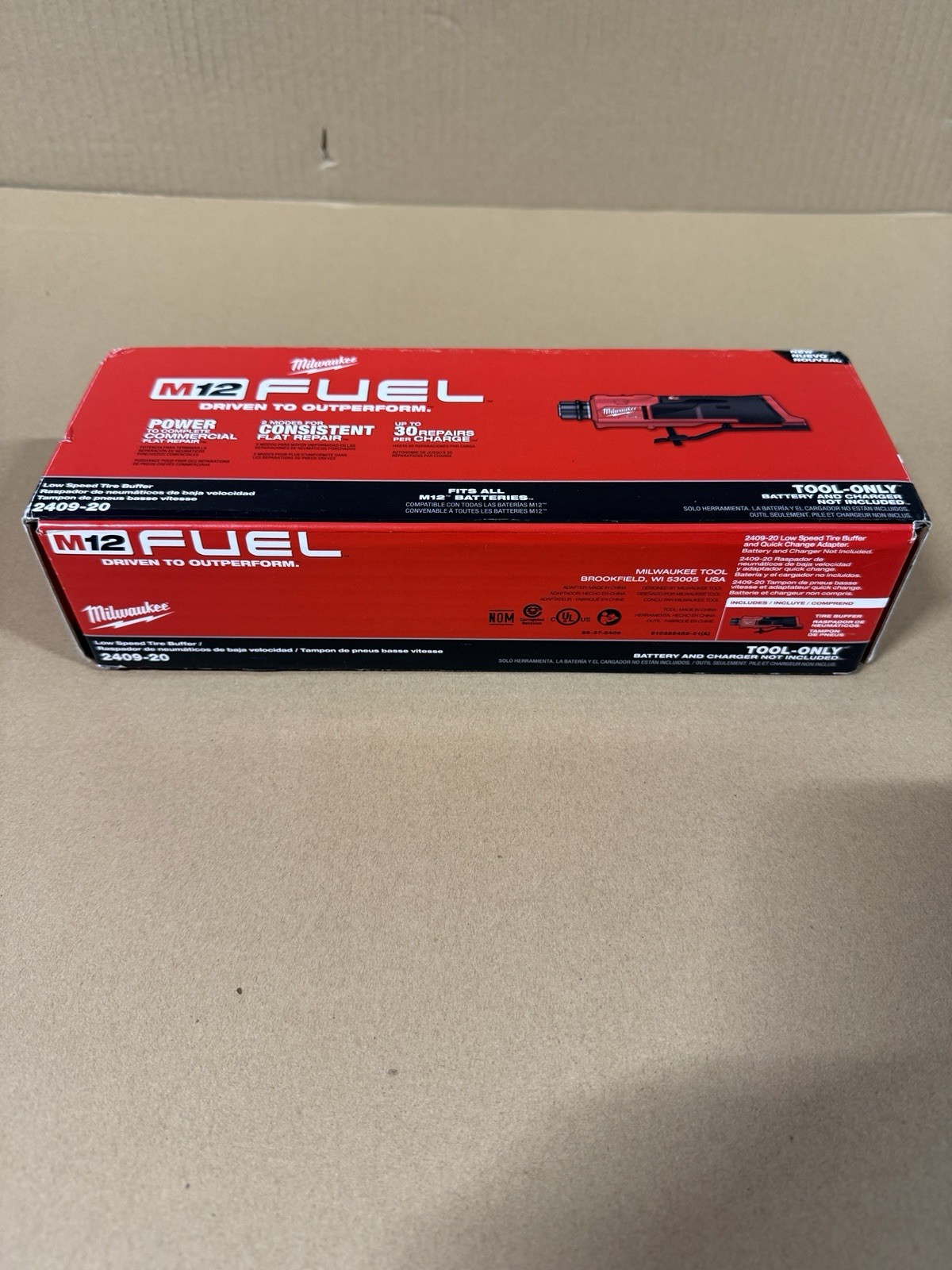 Milwaukee 2409-20 12V Lithium-Ion Low-Speed Tire Buffer Tool Only
