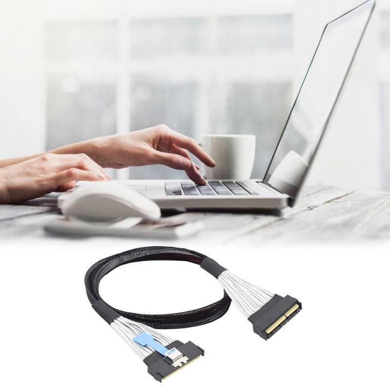 SASs MCIO5.0 124P 16X Server Cable Fast Speed Data Transfer Plastic Housing